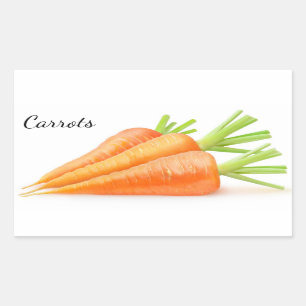Pegatina Rectangular Zanahorias