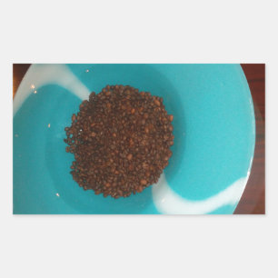 Pegatina Rectangular Zapato azul