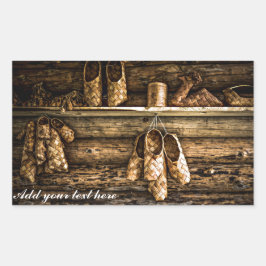 Pegatina Rectangular Zapatos grandes en la pared