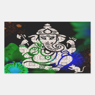 Pegatina Rectangular Zen Ganesh