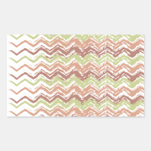 Pegatina Rectangular Zigzag de Chevron del garabato de la especia