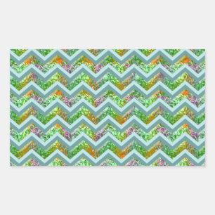 Pegatina Rectangular Zigzag del vitral