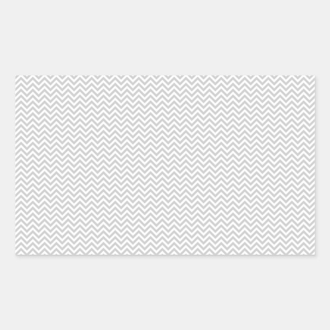 Pegatina Rectangular ZigZag gris simple (Anverso)