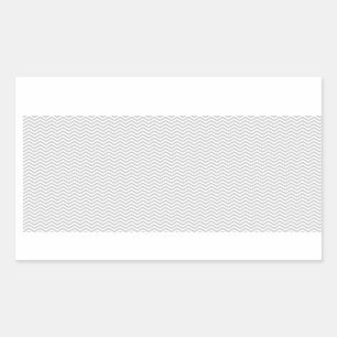 Pegatina Rectangular Zigzag gris simple