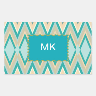 Pegatina Rectangular zigzag-phones diagonal