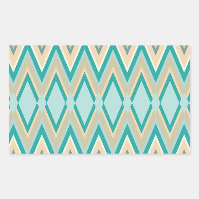 Pegatina Rectangular zigzag-phones diagonal (Anverso)