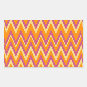 Pegatina Rectangular Zigzag tribal azteca