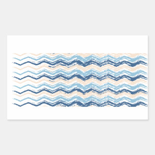 Pegatina Rectangular ZigZag, una grieta en la costa