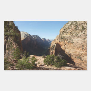 Pegatina Rectangular Zion desde Angels Landing Trail Parque Nacional Zi
