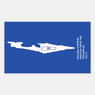 Pegatina Rectangular Zo Artzeinu - Joshua 1:3