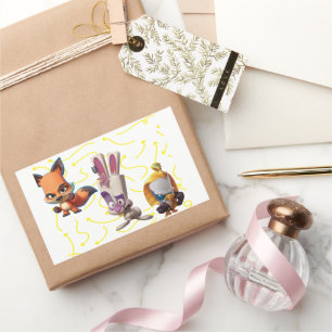 Pegatina Rectangular Zooba skippy