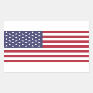 Pegatina Rectángulo de Bandera Americana