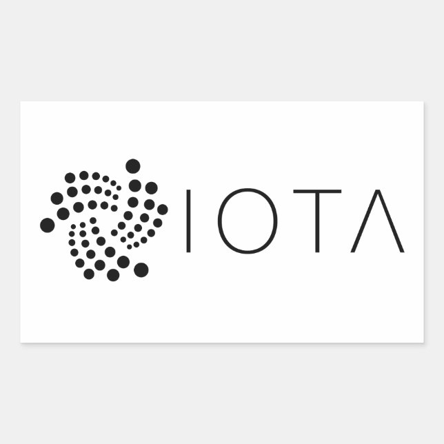 PEGATINA Rectángulo del logotipo de IOTA (Anverso)