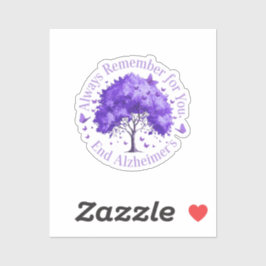 Pegatina Recuerde siempre: para usted, termine con el Alzhe