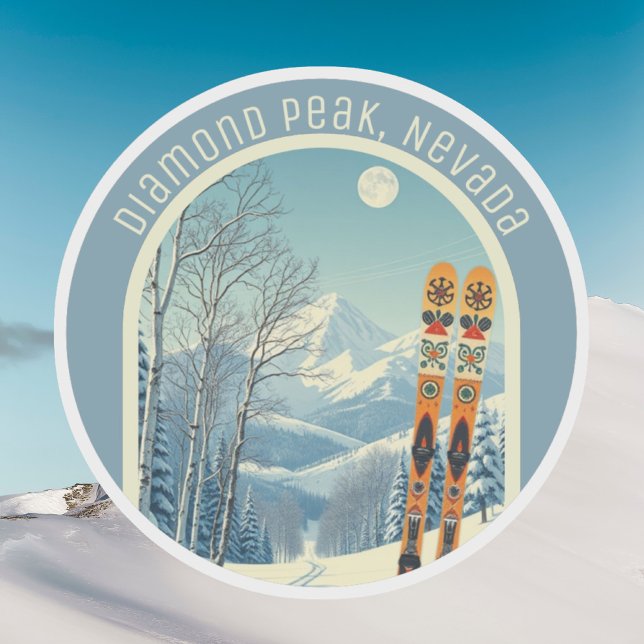 Pegatina Recuerdo de esquí de Diamond Peak Nevada  (Subido por el creador)