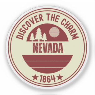 Pegatina Recuerdo de Nevada State - Vibraciones del Desiert