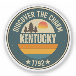 Pegatina Recuerdo del Estado Bluegrass de Kentucky