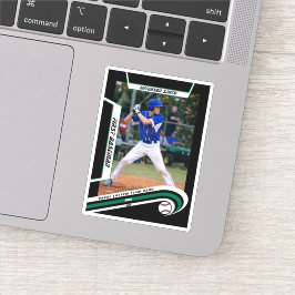 Pegatina Recuerdos de béisbol Lively Verde Negro Personaliz