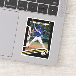 Pegatina Recuerdos de béisbol Vivos Amarillo Negro Personal