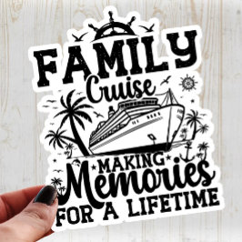 Pegatina Recuerdos de crucero familiar de vacaciones Escuad