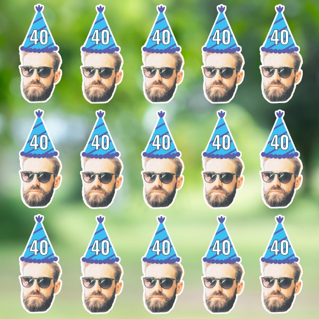 Pegatina Recuerdos de cumpleaños con rostro personalizado p (Subido por el creador)