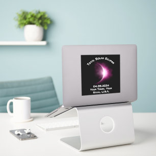 Pegatina Recuerdos de eclipse solar total personalizados 20