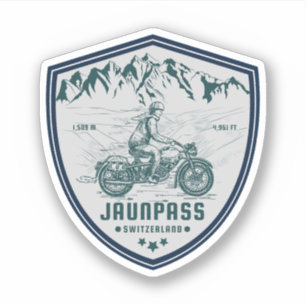 Pegatina Recuerdos de la gira en motocicleta por los Alpes 