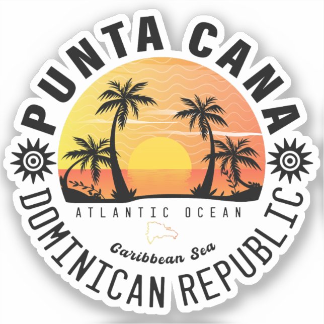 Pegatina Recuerdos de los años 60 del Punta Cana Dominican  (Anverso)
