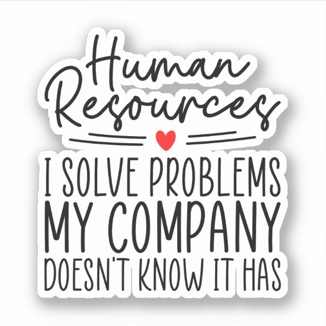 Pegatina Recursos Humanos Para Resolver Problemas, Recursos (Anverso)