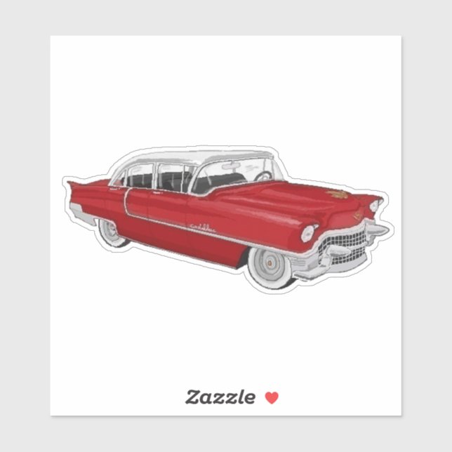 Pegatina red 50´s Cadillac (Hoja)