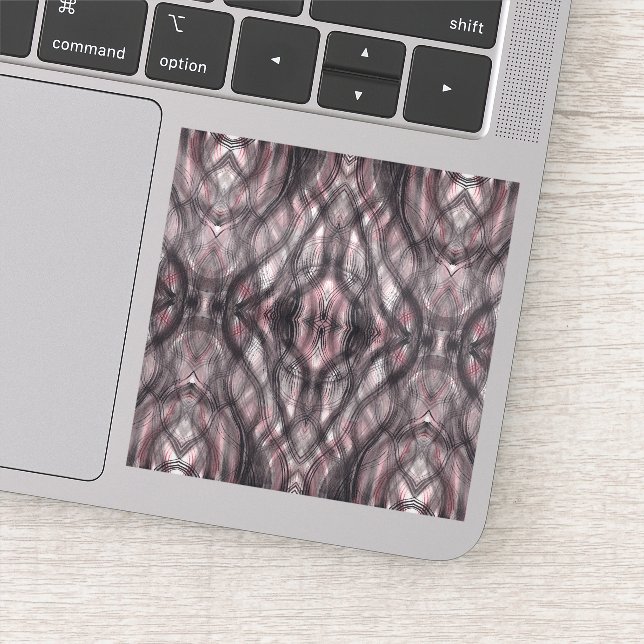 Pegatina Red Abstract Dark Crimson Watercolor Art (Detalle)