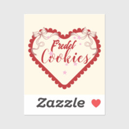 Pegatina Red and Cream Custom-Cut Vinyl Sticker Design