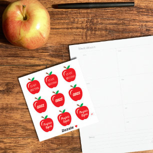 Pegatina Red Apples Teacher Planner Sticker Pack