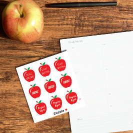 Pegatina Red Apples Teacher Planner Sticker Pack
