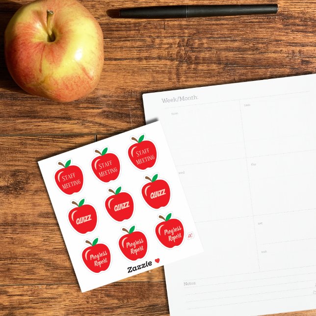 Pegatina Red Apples Teacher Planner Sticker Pack (Subido por el creador)