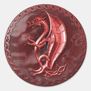 Pegatina Red Celtic Dragon
