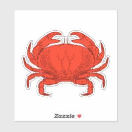 Pegatina Red Crab Vinyl Decal