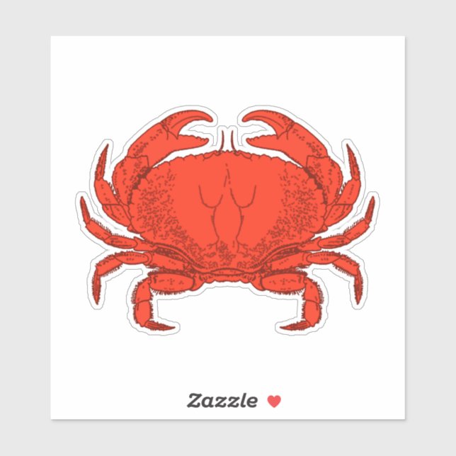 Pegatina Red Crab Vinyl Decal (Hoja)