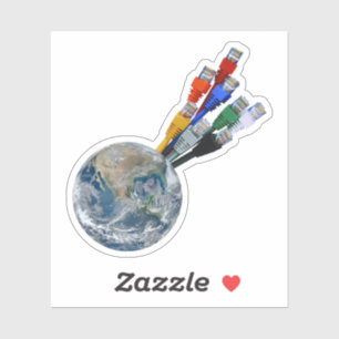 Pegatina Red Ethernet conectada a la Tierra