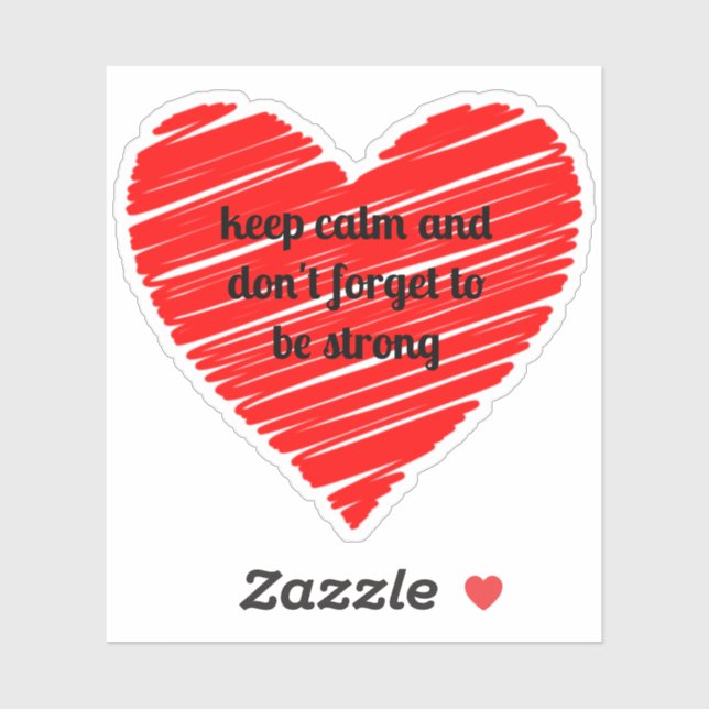 Pegatina Red Happy heart romance graphic (Hoja)