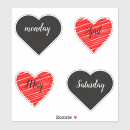 Pegatina Red Happy heart romance graphic