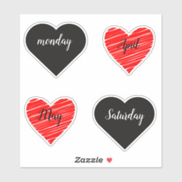 Pegatina Red Happy heart romance graphic