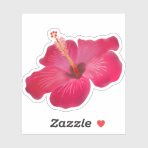 Pegatina Red Hibiscus