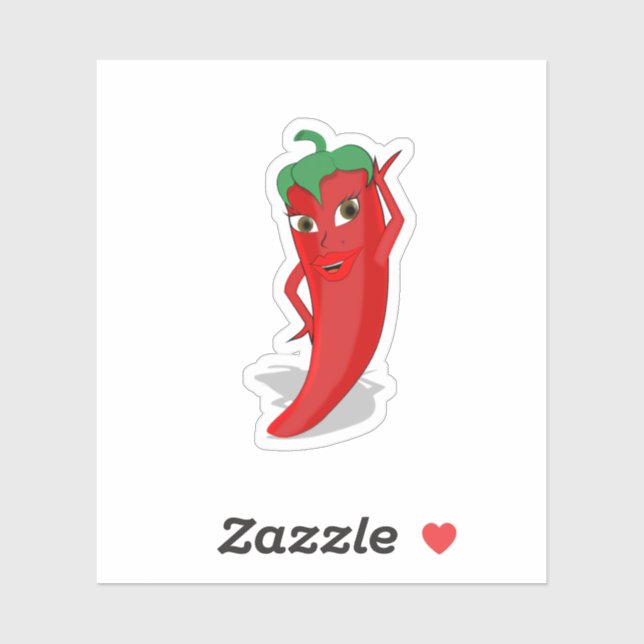 Pegatina Red Hot Pepper Diva (Hoja)