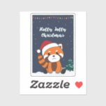 Pegatina Red Panda Christmas Snow Winter Animals Pandas Sti<br><div class="desc">The red panda to softness with fair lights. Funny animals with gifts and snow to the holidays. Also funny for Christmas in July. Red Pandas are sweet animals and perfect for Christmas.</div>