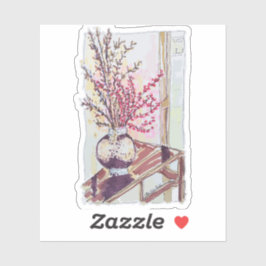 Pegatina Red Plum Blossoms