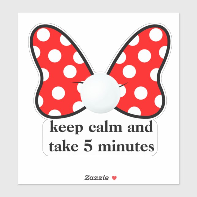 Pegatina Red polka dots vibrant Ribbon (Hoja)