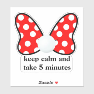 Pegatina Red polka dots vibrant Ribbon
