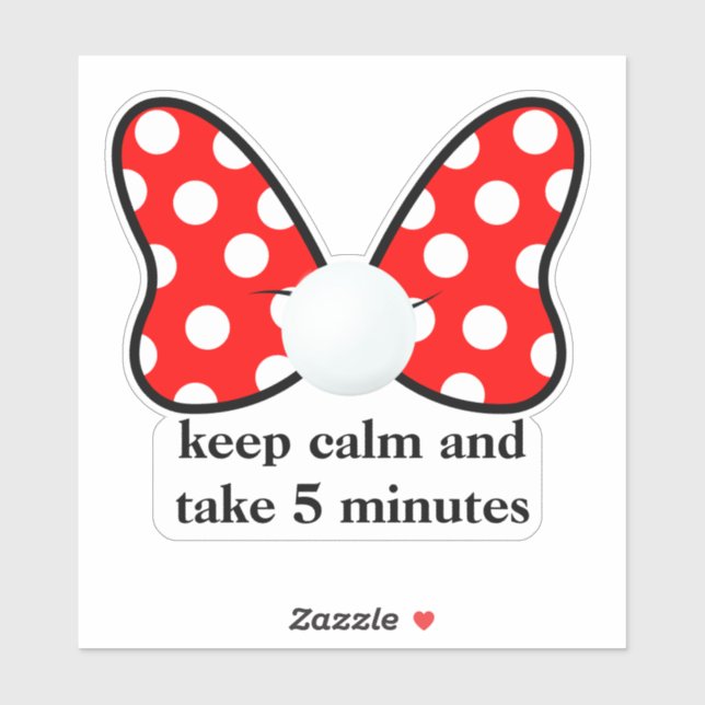 Pegatina Red polka dots vibrant Ribbon (Hoja)