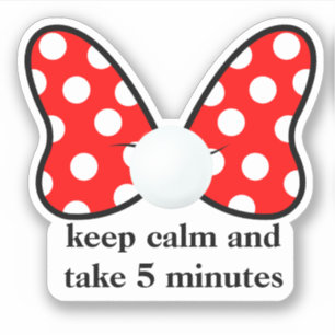 Pegatina Red polka dots vibrant Ribbon